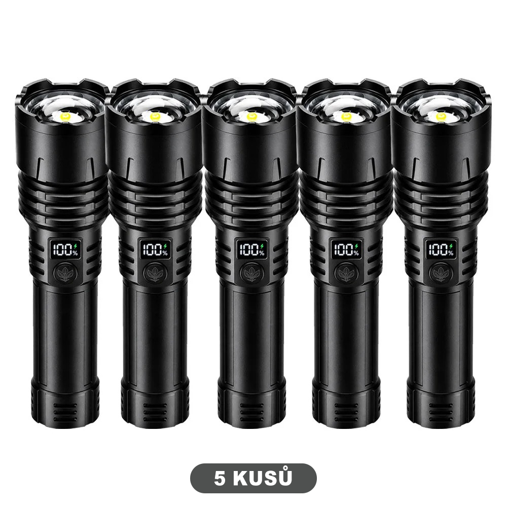 BVJ® Supervýkonná ultimátní taktická survival svítilna · PRODÁNO 2M+ KUSŮ · 80× jasnější · Výdrž až 120 h · Vojenská technologie COB LED