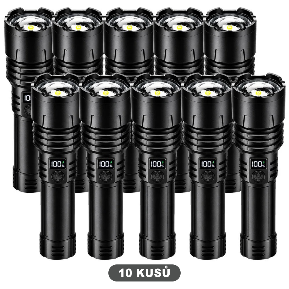 BVJ® Supervýkonná ultimátní taktická survival svítilna · PRODÁNO 2M+ KUSŮ · 80× jasnější · Výdrž až 120 h · Vojenská technologie COB LED