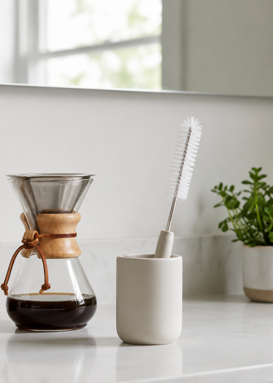 Long-handled cup cleaning brush