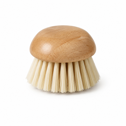 Wooden-handled kitchen brush