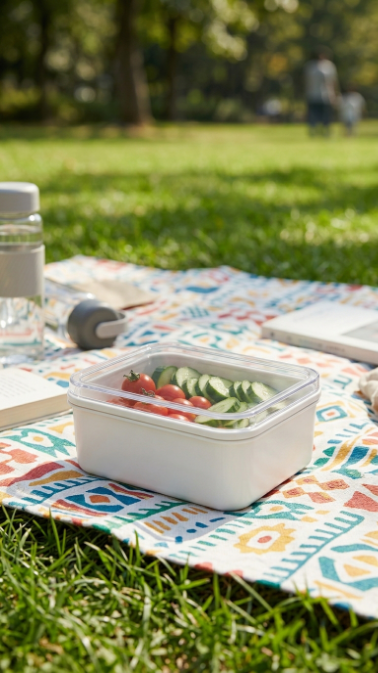 Household storage box with transparent lid