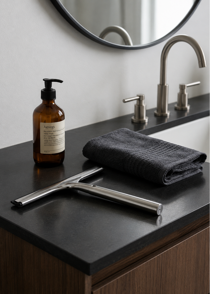 Stainless steel shower squeegee