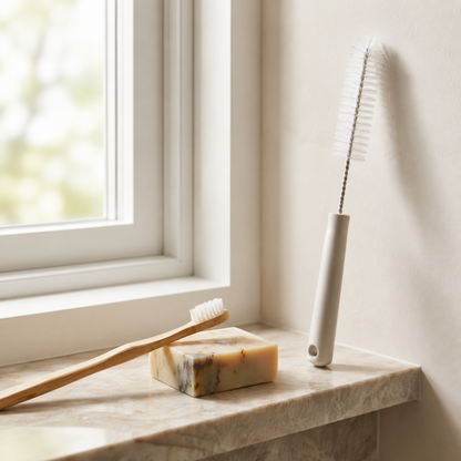 Long-handled cup cleaning brush
