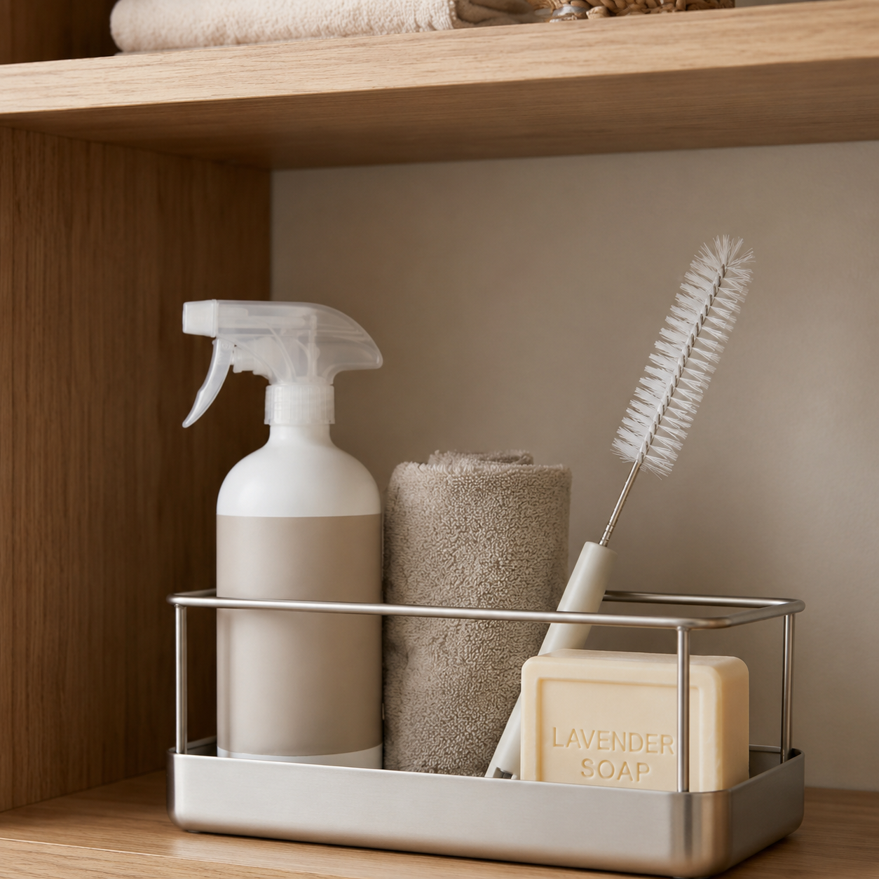 Long-handled cup cleaning brush
